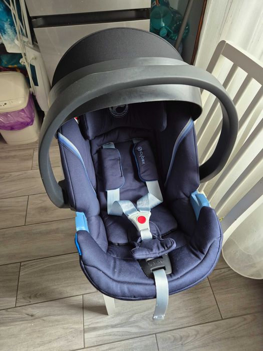 Scoica/scaun auto CYBEX Aton 5 520000163, 3 puncte, 0-13kg, bleumarin-negru+husa vara