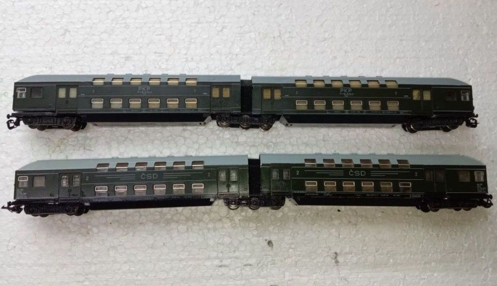 Vagon etajat TT trenulet electric scara 1:120