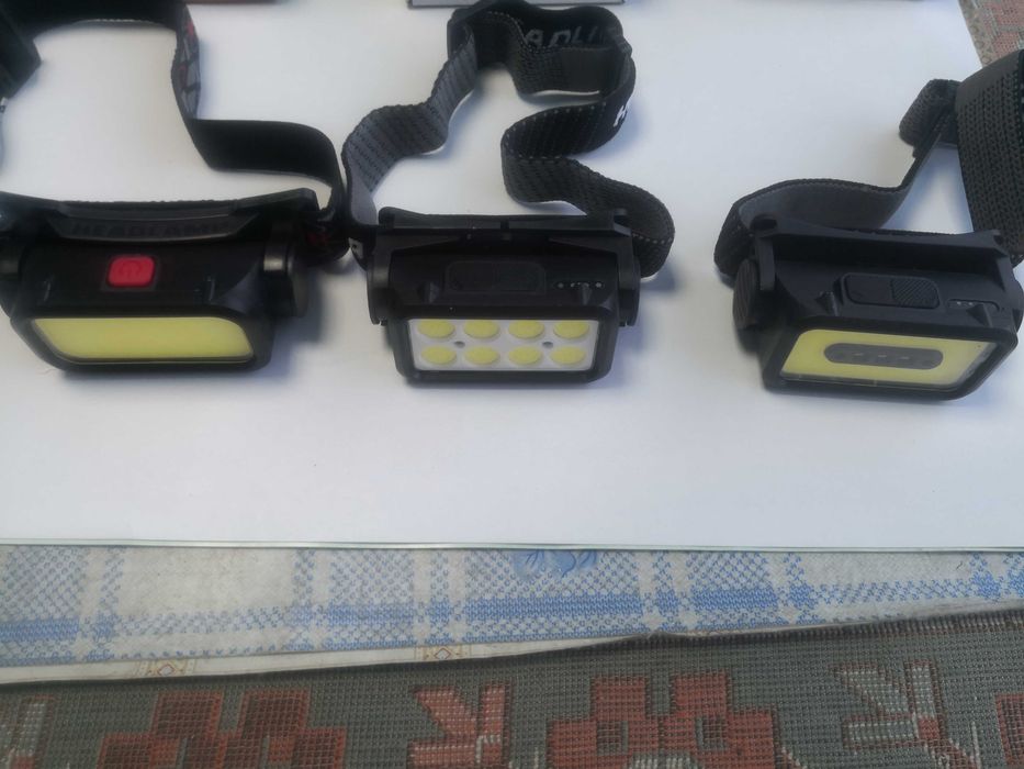 Lanterna de cap detasabil cu leduri cob alb + rosu