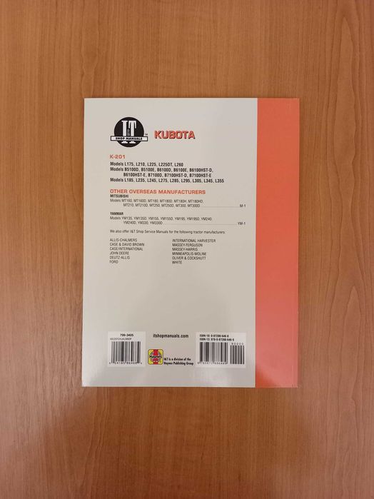 Manual de reparatii pentru tractorase japoneze Kubota seria B, L