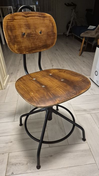 Scaune Ikea lemn+metal stil industrial