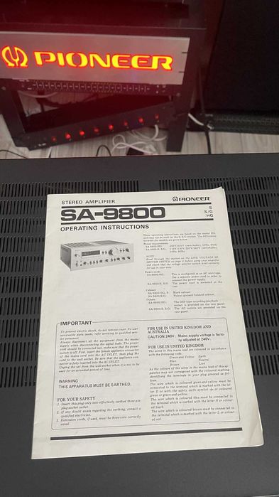 Pioneer sa 9800-Pioneer sg 9800