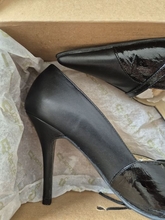 Pantofi toc piele