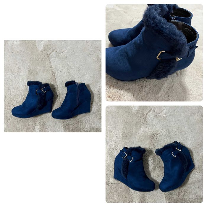 Botine bleumarin din Italia, marimea 37