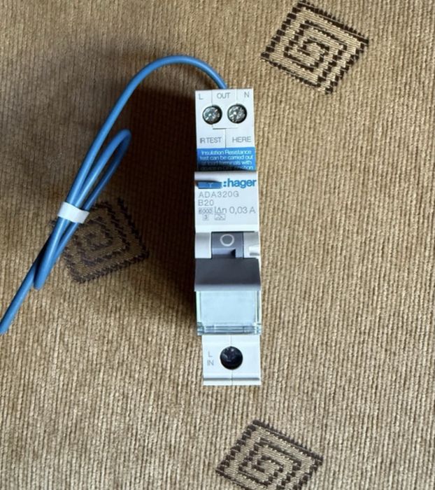 Diferențial RCBO Hager 1P, 20A, B, 6kA, 30mA