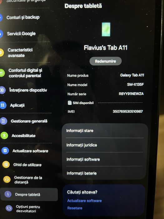 Samsung tab A11 cu SIM