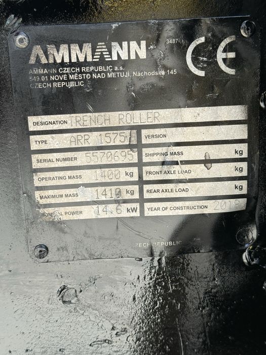 Cilindru compactor cu telecomanda Ammann Rammax picior de oaie 1500 kg