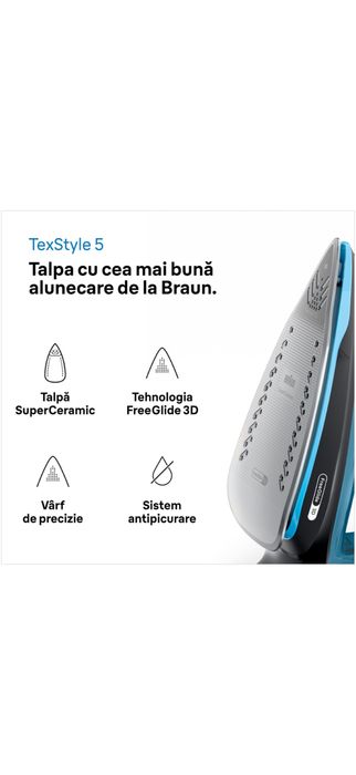 Fier de calcat Braun TexStyle 5 SI5256BL, 2600W