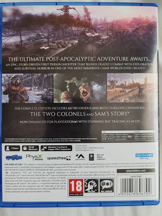 Metro exodus ps5