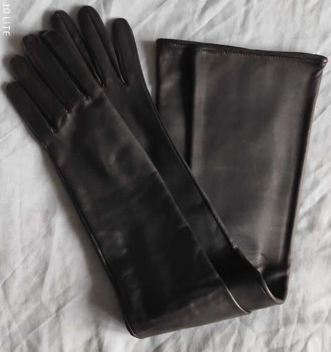 Manusi lungi piele 68-69 cm, marimea 6.5, 7, 7.5, 8 - piele nappa