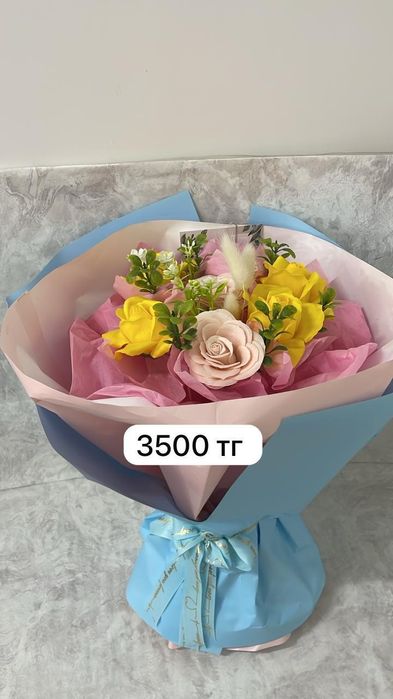 мыльные букеты из цветов