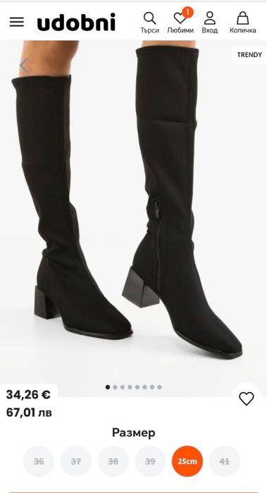 Дамски ботуши с ток