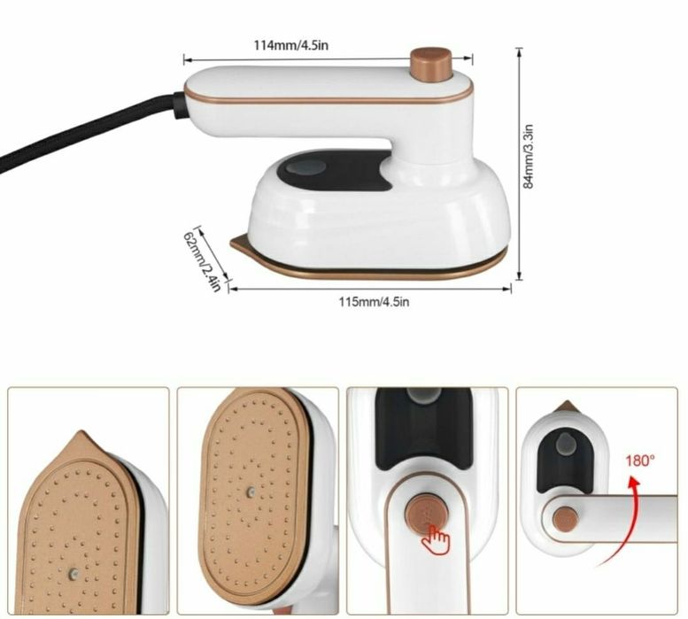 Мини утюг/отпариватель 2 в 1