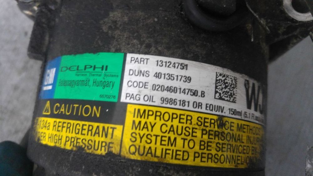 compresor clima ac 1.7 cdti z17dth opel  astra h  13124751 401351739