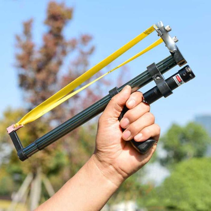 Prastie telescopica retractabila(72cm) cu laser,otel inoxidabil,noua