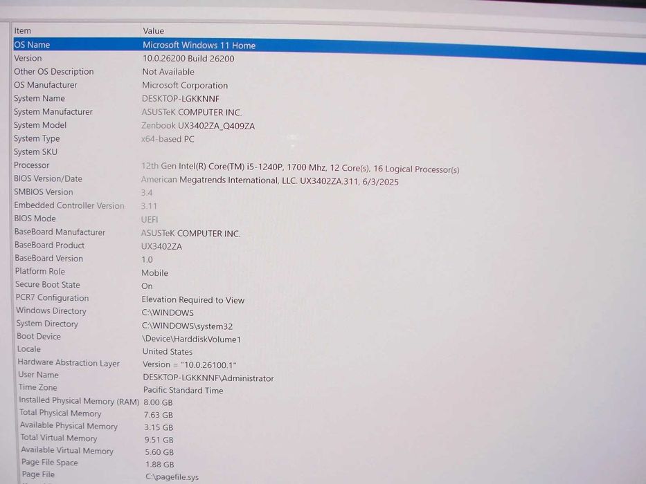 Asus ZenBook 14 OLED UX3402ZA