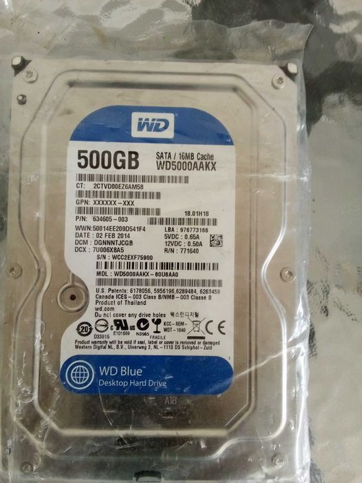 Продавам хард дискове от 500GB,
