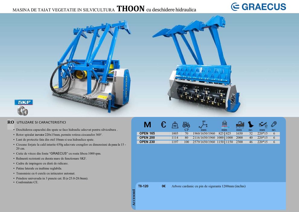 Tocătoare forestieră Graecus cu ciocănele, nou, garanție și piese