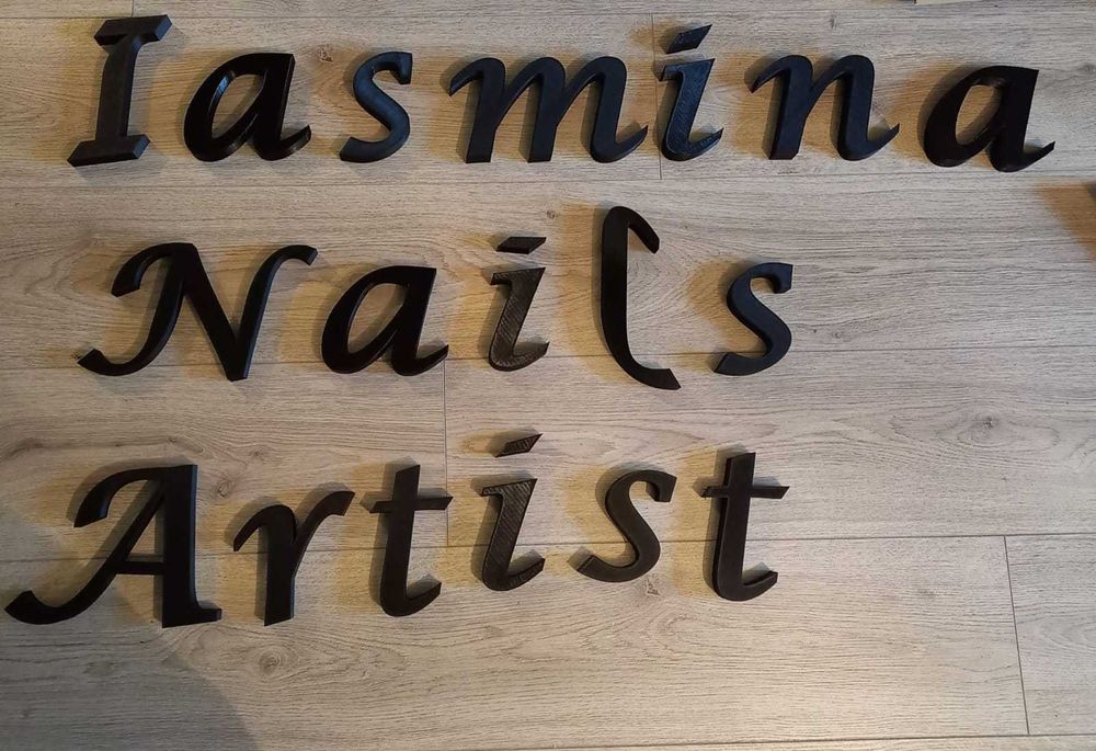 Litere volumetrice, sigle, logo uri din plastic, printate 3d