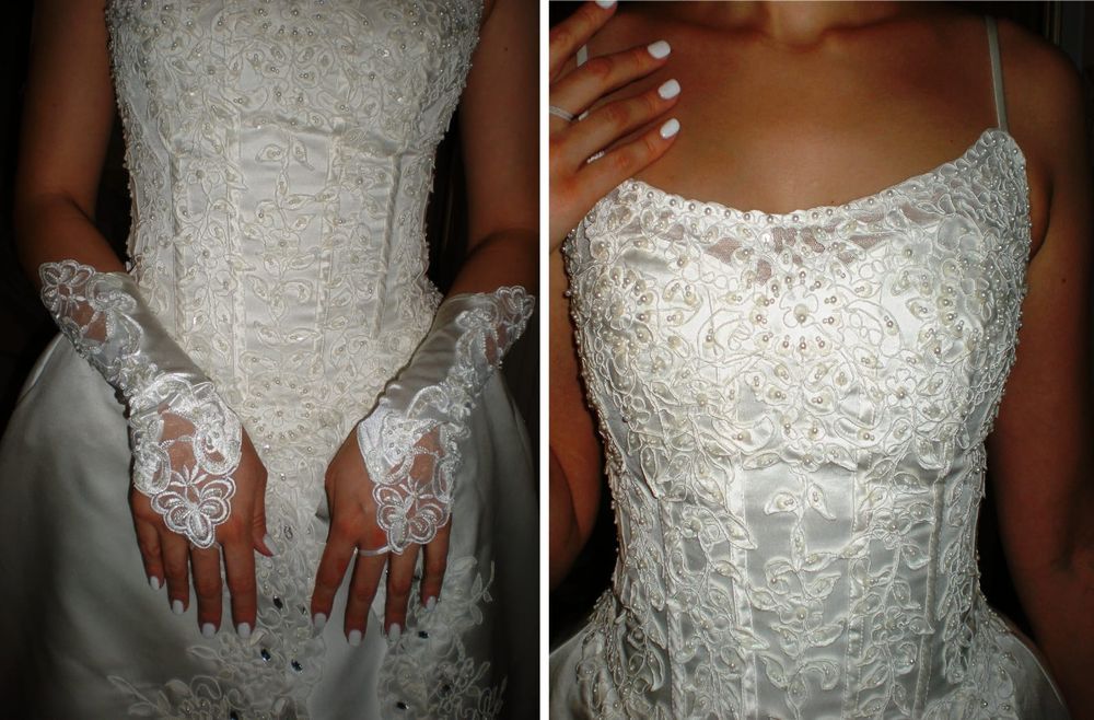 Платье свадебное цвет Айвори.