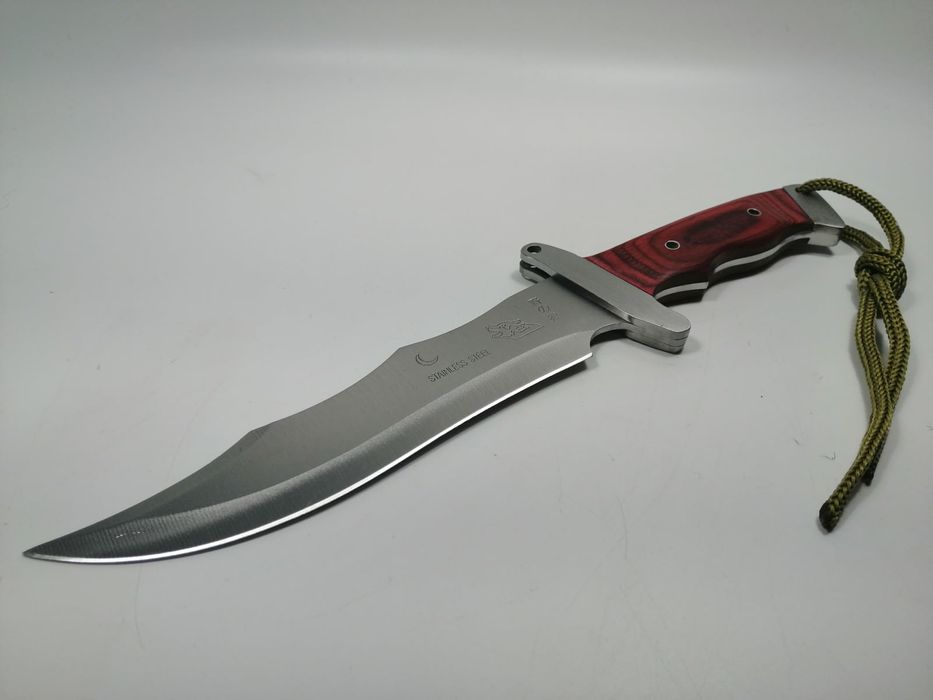 Cutit de vanatoare Steel Wolf, otel inoxidabil, 31 cm, argintiu