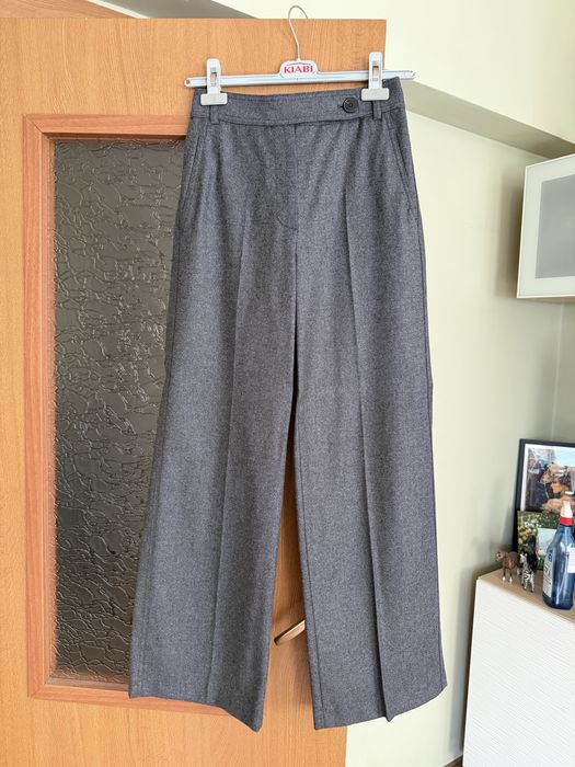 Сив вълнен костюм Massimo Dutti