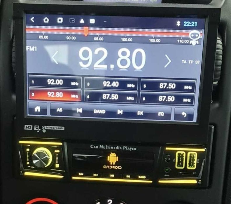 Navigatie Android 1DIN Universala Ecran Retractabil - CarPlay QLed DSP