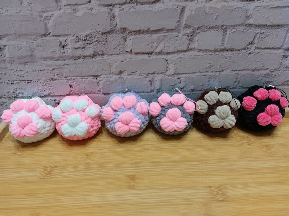 Плюшевые Лапки. Игрушка-брелок. Оптом.