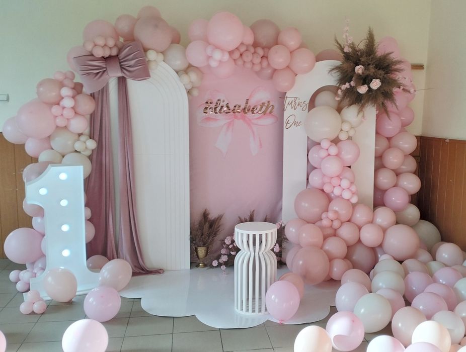 Aranjamente, decor - arcada baloane, photocorner evenimente