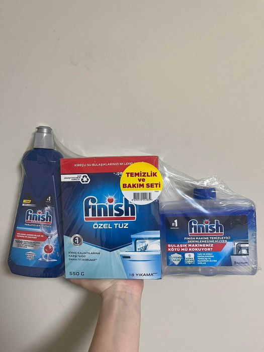 Комплект за съдомиялна Гланц 400ml Сол 550g Препарат за почистване 250ml 8€  Внос: Турция