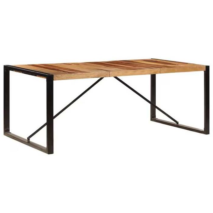 Masa de bucatarie vidaXL 200 x 100 x 75 cm lemn masiv de sheesham Exotique IKEA KIKA JYSK Kitchen Table Exotic Dinner Natural Premium Noua Mobexpert