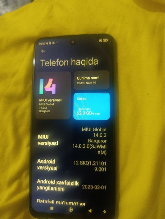 Redmi Not 9S android