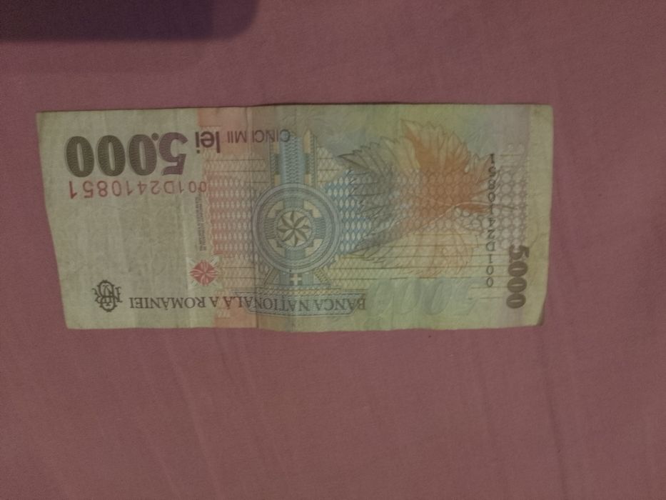 Vând bancnota 5000 lei veche