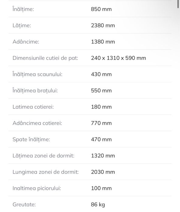 Canapea noua extensibila crem/bej