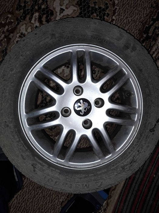 Jante aliaj originale Peugeot R14 - 4x108 + Prezoane incluse (Stare buna)