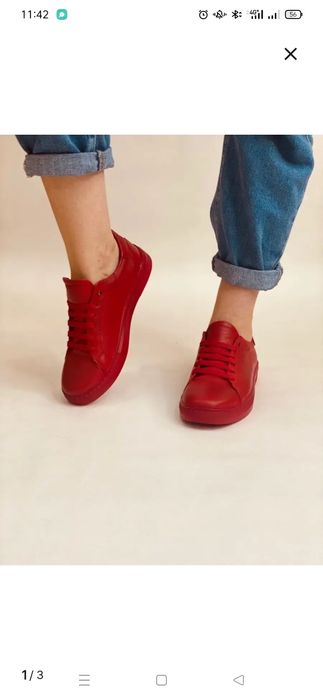 Кеды красные, размер 38