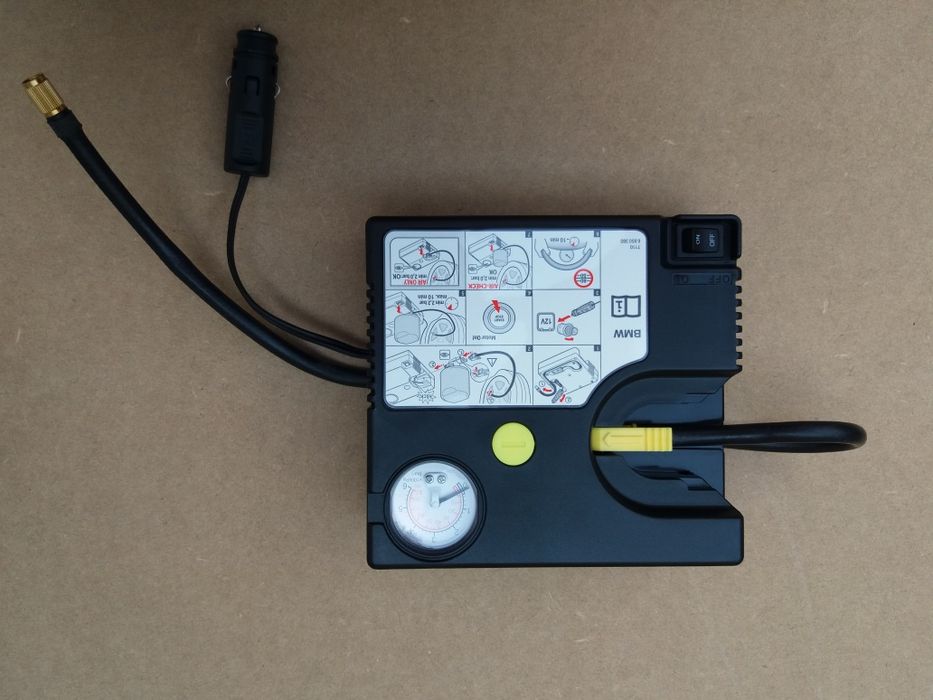 Kit pană compresor auto + solutie umflat roti original BMW 12v 120W
