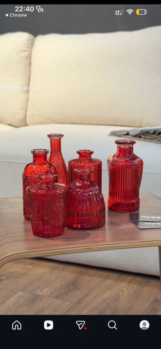 Medina home Ваза красный
