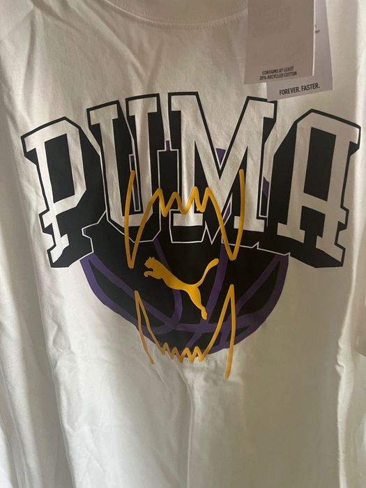 Бяла блуза с дълъг ракав Puma