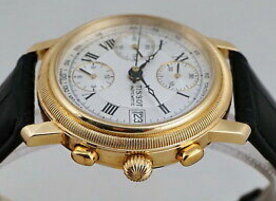 Tissot 18k greutate aur brut 55g total 87,38g 38mm\12,62mm-7750 valjou