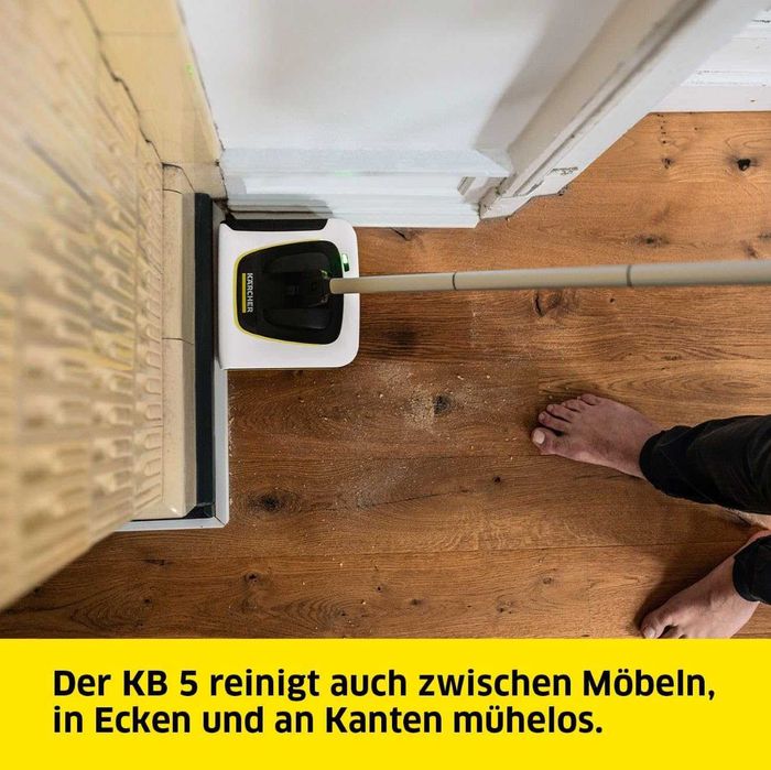 ПРОМО Нова 2г Гаранция Акумулаторна Безкабелна Безжична Метла Подочистачка Karcher KB 5, 3.6 V 210 мм, 1.258-050.0 Със Зарядно