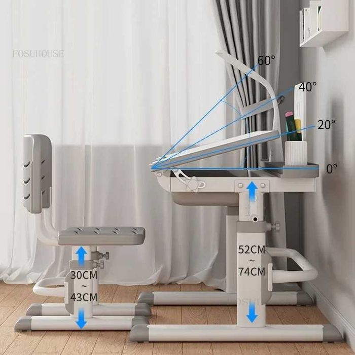 детский многофункциональный регулируемый комплект стола и стула
