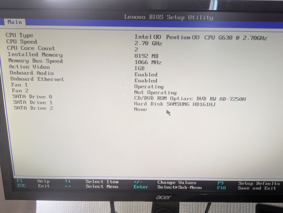 Компютер Lenovo Pentium G630(socket 1155), 8GB DDR3, 160GB HDD