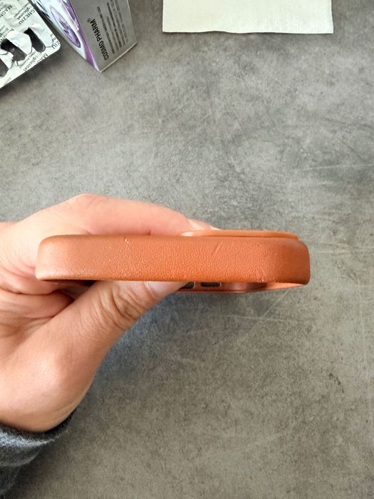 Husă premium din piele MagSafe – iPhone 14 – iPhone 17 Pro like