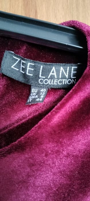 Rochie catifea dama visinie 40 M Zee Lane