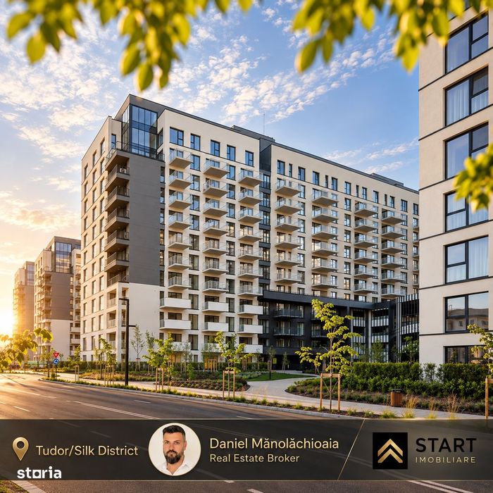 Apartament 3 camere | Silk District | 64 mp Etaj 8 | Parcare acoperită