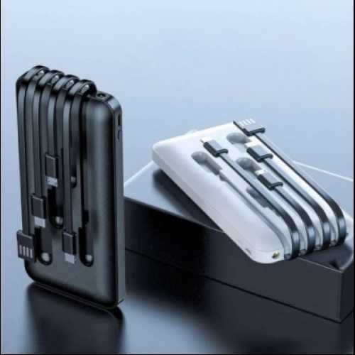 Power bank Мощна преносима батерия 10000mAh с вградени кабели