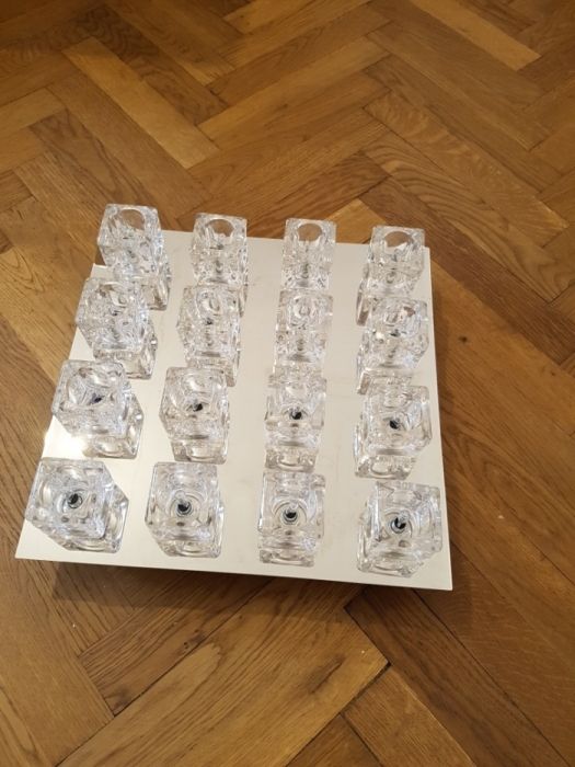 Set doua plafoniere sticlă și metal