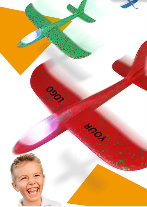 Самолет светещ дунапренен, за сглобяване, свободно летене