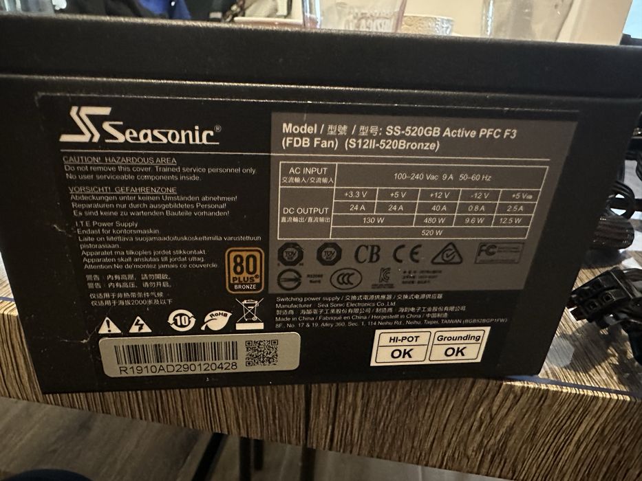 Sursa Pc Seasonic 520w Bronze